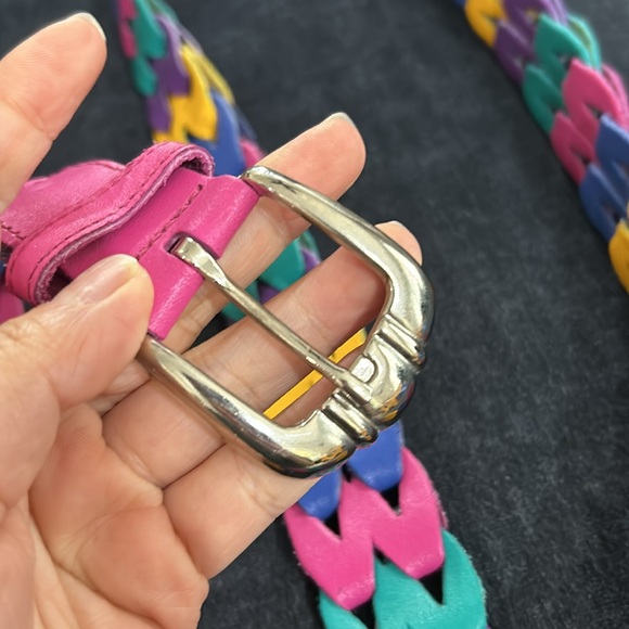 Genuine Leather Rainbow Belt 46.25 inches Long - Picture 4 of 6